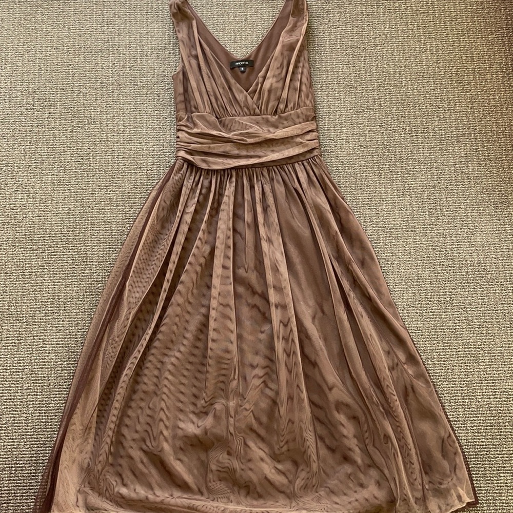 Beautiful brown tulle dress by Arden B.